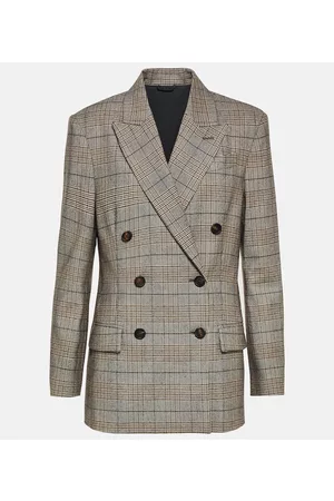 Brunello Cucinelli Naiset Bleiserit - Checked wool-blend blazer