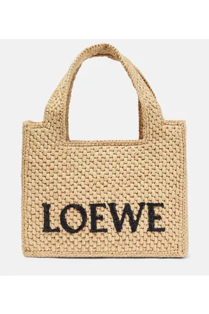 Loewe Naiset Ostoskassit - Paula's Ibiza logo raffia tote bag