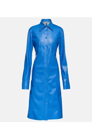 Stella McCartney Naiset Midimekot - Faux leather shirt dress
