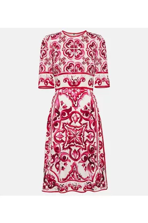 Dolce & Gabbana Naiset Printtimekot - Floral charmeuse midi dress