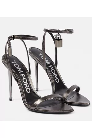 Tom Ford Naiset Sandaletit - Padlock metallic leather sandals