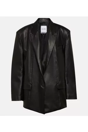 The Attico Naiset Nahkatakit - Oversized leather blazer