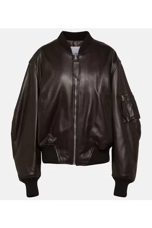 The Attico Naiset Nahkatakit - Anja leather bomber jacket