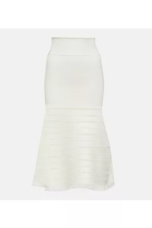 Victoria Beckham Naiset Midihameet - High-rise scalloped midi skirt