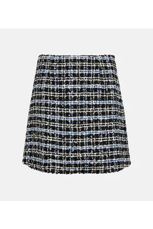 Carolina Herrera Naiset Minihameet - Checked tweed miniskirt