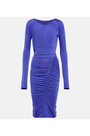 Victoria Beckham Naiset Midimekot - Ruched wrap jersey midi dress