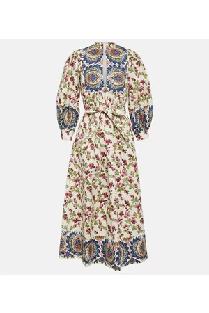 Etro Naiset Printtimekot - Printed cotton-blend midi dress