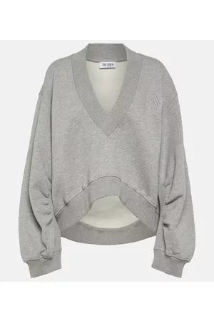 The Attico Naiset Pitkähihaiset - Cotton jersey cropped sweater