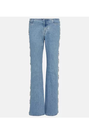 7 for all Mankind Naiset Leveälahkeiset Farkut - Slouchy Bootcut embellished jeans
