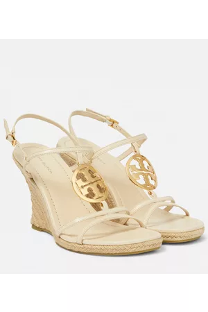 Tory Burch Naiset Espadrillot - Capri Miller leather espadrille wedge