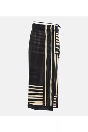 SIR Naiset Maksihameet - Striped cotton maxi skirt