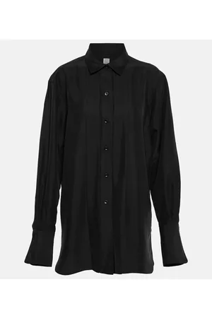 Totême Naiset Pitkähihaiset - Oversized silk shirt
