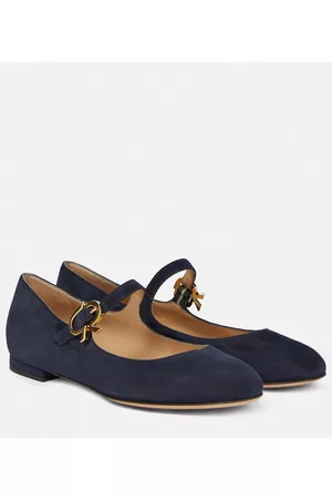 Gianvito Rossi Naiset Balleriinat - Mary Ribbon suede ballet flats