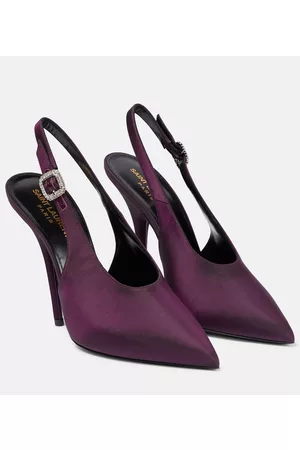 Saint Laurent Naiset Avokkaat - Yasmeen silk slingback pumps