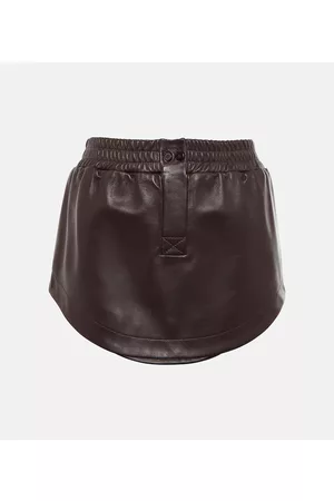 The Attico Naiset Minihameet - Leather miniskirt