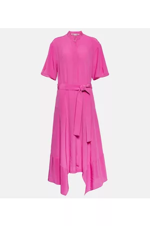 Stella McCartney Naiset Epäsymmetriset Mekot - Asymmetrical silk midi dress