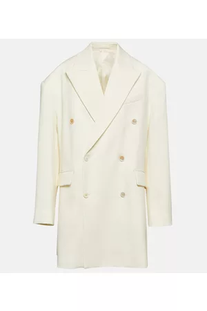 WARDROBE.NYC Naiset Villakangastakit - Oversized double-breasted wool coat