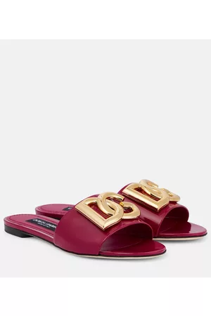 Dolce & Gabbana Naiset Sandaalit - Logo patent leather slides