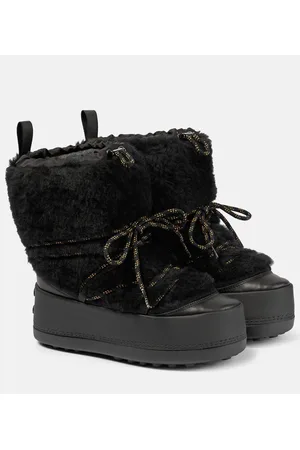 Max Mara Shearling-trimmed snow boots