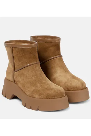 Gianvito Rossi Shearling-lined suede ankle boots