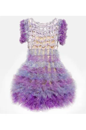 SUSAN FANG Gathered tulle minidress