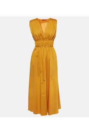 Altuzarra Fiona ruched cotton-blend midi dress
