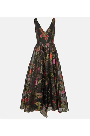 Erdem Floral organza midi dress