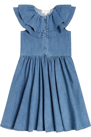 Petite Amalie Cotton chambray dress