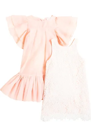 Petite Amalie Organza dress and lace slip dress set