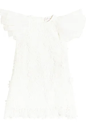 Petite Amalie Lace-trimmed ruffled dress