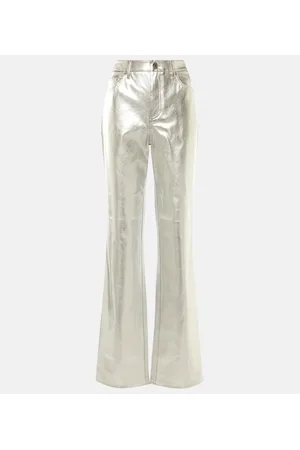 Staud Chisel faux leather straight-leg pants