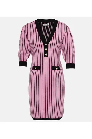 Alessandra Rich Pinstriped knit minidress