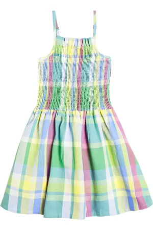 The New Society Malibu checked cotton and linen dress