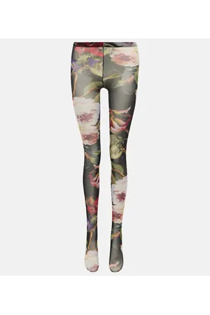 Dolce & Gabbana Floral tulle tights