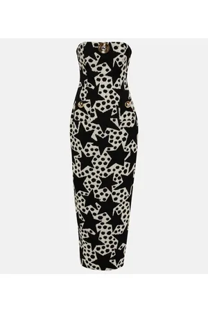 AREA Crystal-embellished jacquard maxi dress