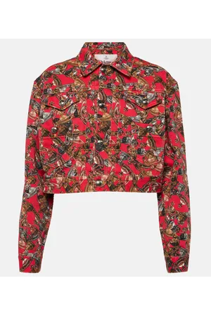 Vivienne Westwood Printed cropped denim jacket