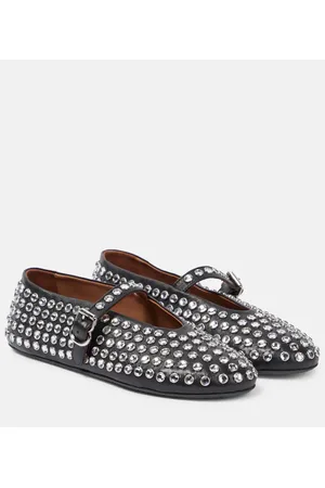 Alaïa AlaÃ¯a Embellished leather ballet flats