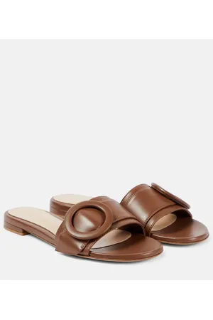 Gianvito Rossi Embellished leather mules