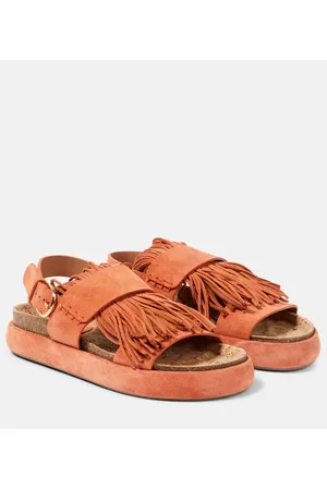 ULLA JOHNSON Alba fringed suede sandals