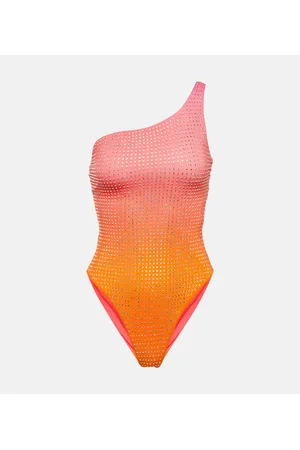 Self-Portrait Crystal-embellished swimsuit