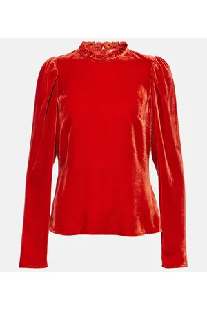 ULLA JOHNSON Mariene velvet blouse