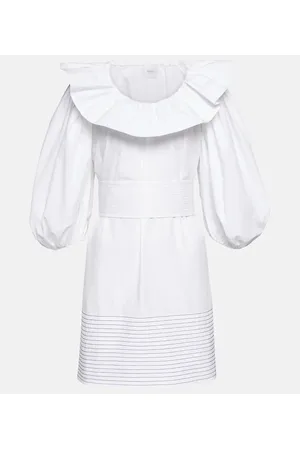 Patou Puff-sleeve cotton minidress