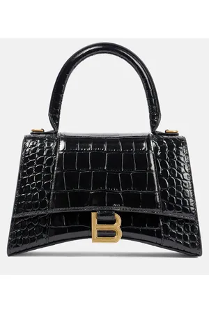 Balenciaga Hourglass Small croc-effect leather crossbody bag