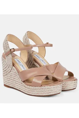 Jimmy Choo Dellena 100 leather wedge sandals