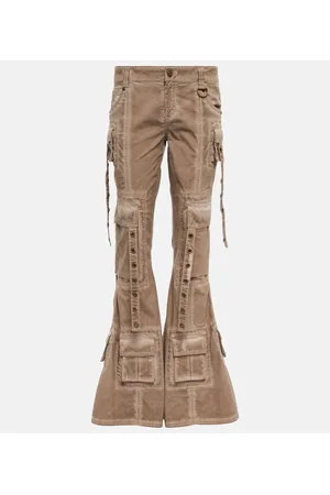 BLUMARINE Embellished low-rise flared jeans