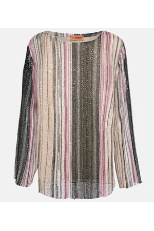Missoni Sequined striped knit top