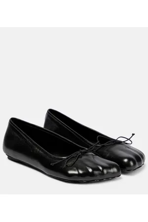 Balenciaga Bow-detail leather ballet flats