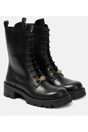 VERSACE Vagabond leather lace-up boots
