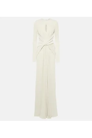 Elie saab Gathered cutout jersey gown