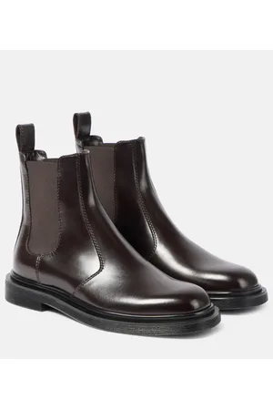 The Row Elastic Ranger leather ankle boots
